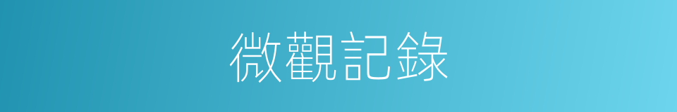 微觀記錄的同義詞