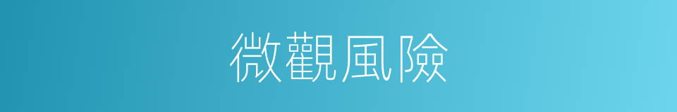 微觀風險的同義詞