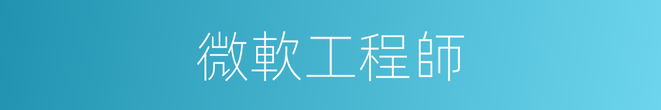 微軟工程師的同義詞