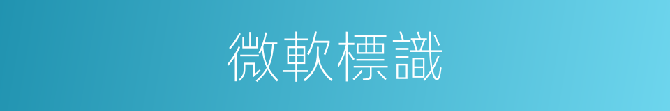 微軟標識的同義詞