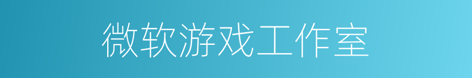 微软游戏工作室的同义词