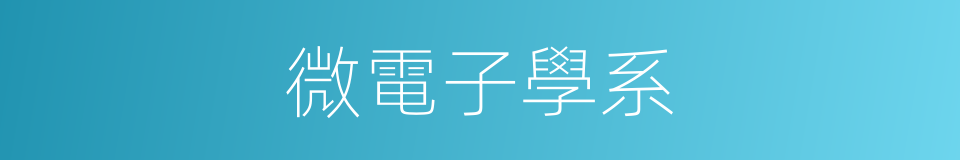 微電子學系的同義詞