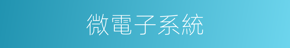 微電子系統的同義詞