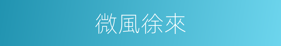 微風徐來的同義詞