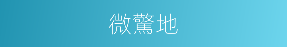 微驚地的同義詞