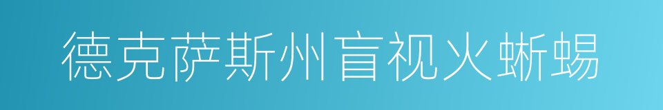 德克萨斯州盲视火蜥蜴的同义词