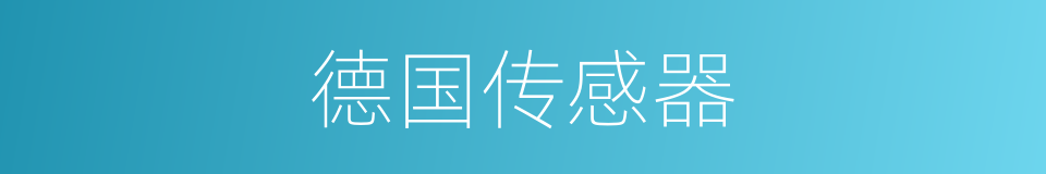 德国传感器的同义词