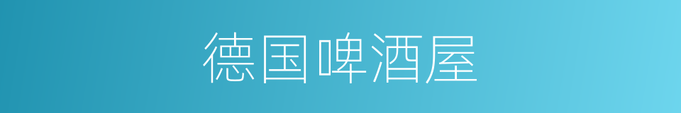 德国啤酒屋的同义词