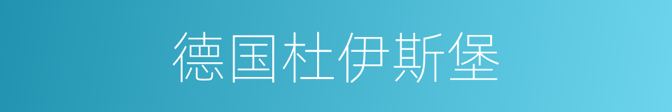 德国杜伊斯堡的同义词