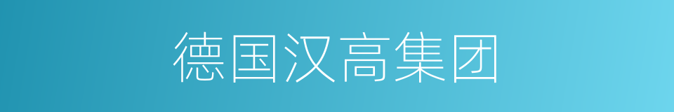 德国汉高集团的同义词