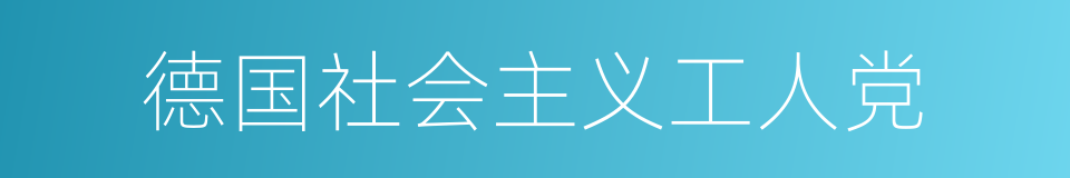 德国社会主义工人党的同义词