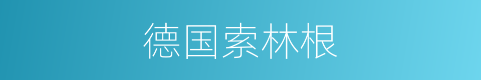 德国索林根的同义词