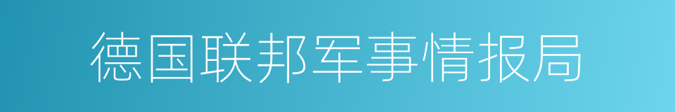 德国联邦军事情报局的同义词