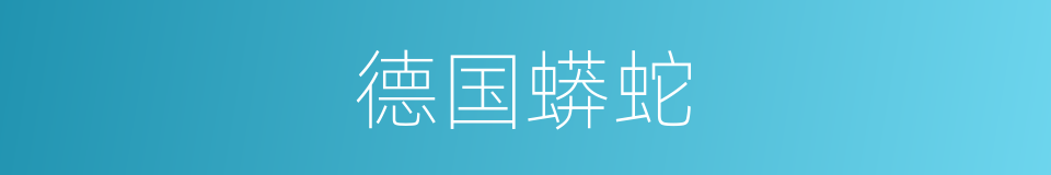德国蟒蛇的同义词