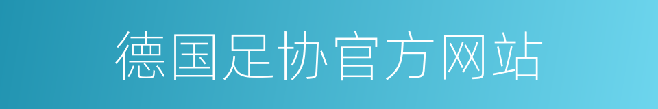 德国足协官方网站的同义词