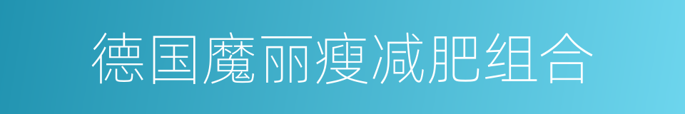 德国魔丽瘦减肥组合的同义词