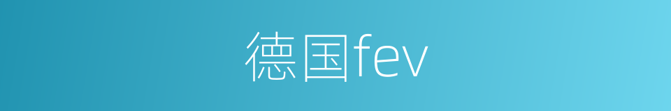 德国fev的同义词