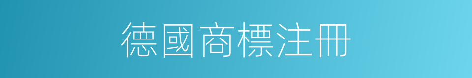 德國商標注冊的同義詞