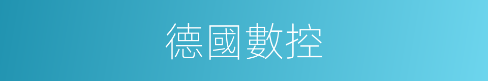 德國數控的同義詞