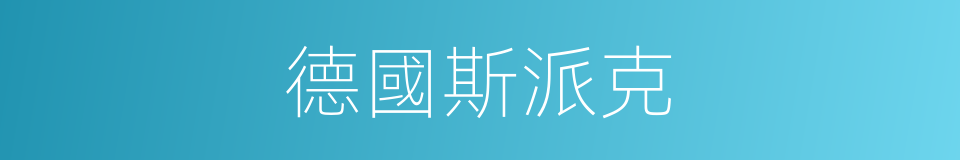 德國斯派克的同義詞