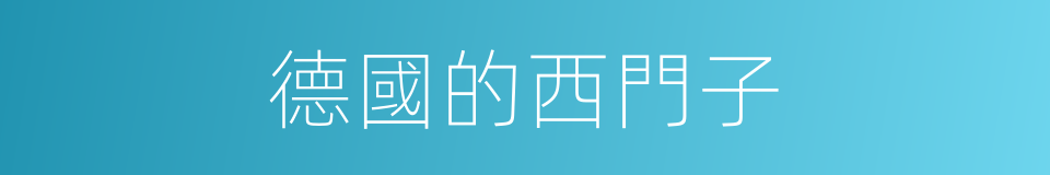 德國的西門子的同義詞