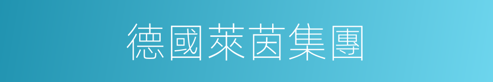 德國萊茵集團的同義詞