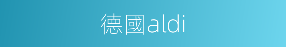德國aldi的同義詞