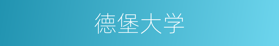 德堡大学的同义词