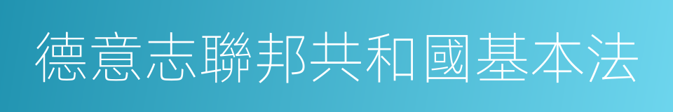 德意志聯邦共和國基本法的同義詞