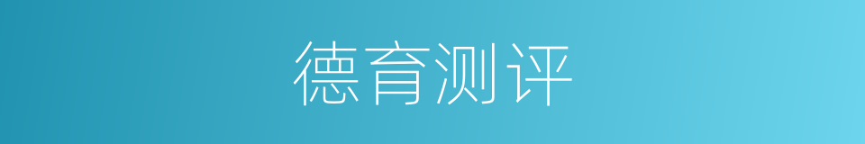 德育测评的同义词