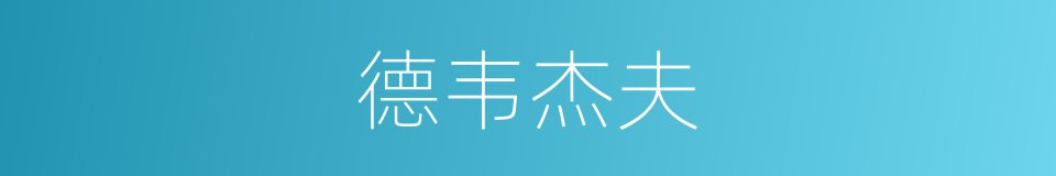 德韦杰夫的同义词