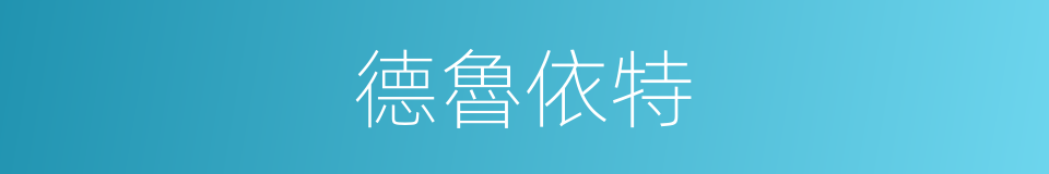 德魯依特的意思