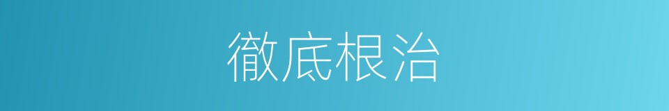徹底根治的同義詞