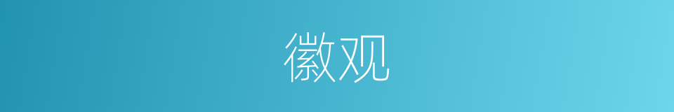 徽观的同义词