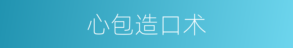 心包造口术的同义词