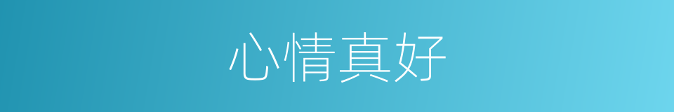 心情真好的同义词