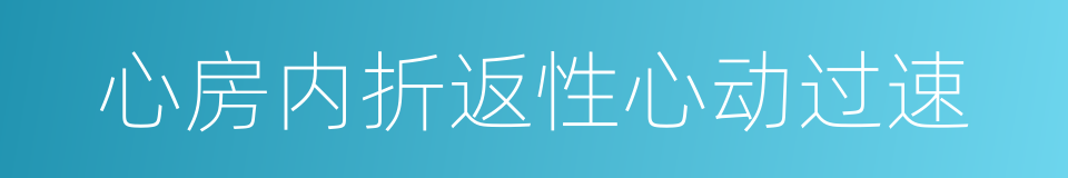 心房内折返性心动过速的同义词