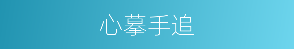 心摹手追的同义词