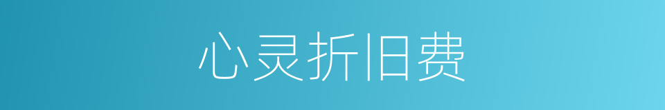 心灵折旧费的同义词