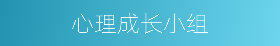 心理成长小组的同义词