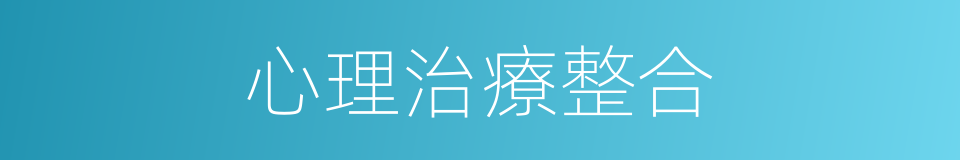 心理治療整合的同義詞