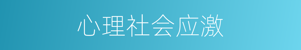 心理社会应激的同义词