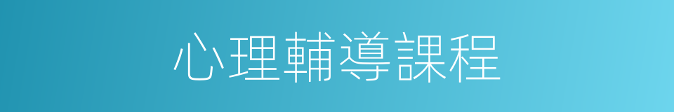 心理輔導課程的同義詞