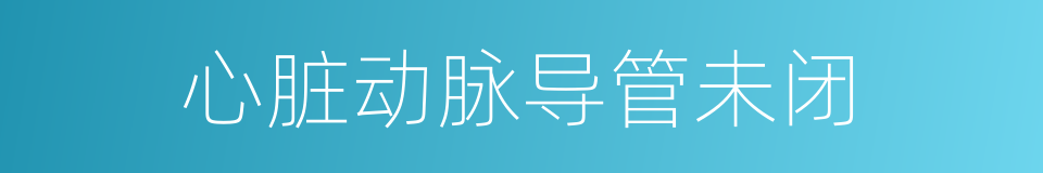 心脏动脉导管未闭的同义词