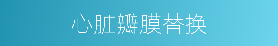 心脏瓣膜替换的同义词