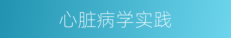 心脏病学实践的同义词