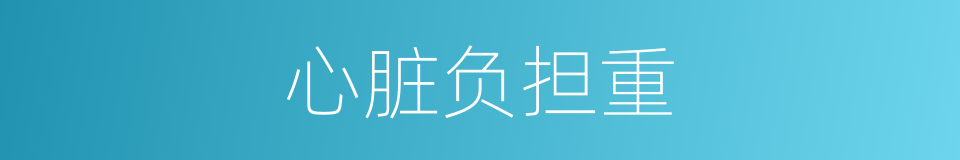 心脏负担重的同义词