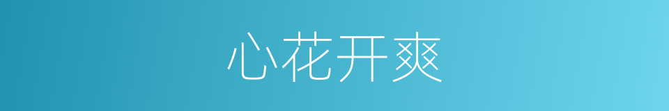 心花开爽的意思