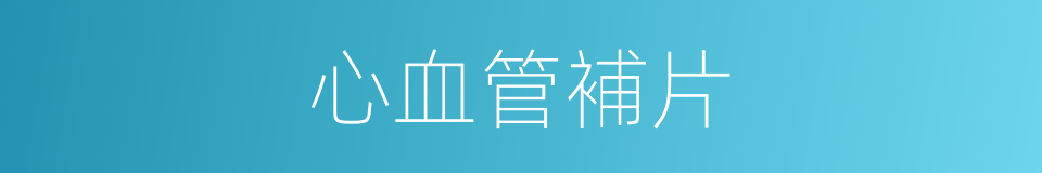 心血管補片的同義詞