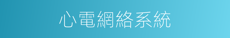 心電網絡系統的同義詞